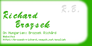 richard brozsek business card